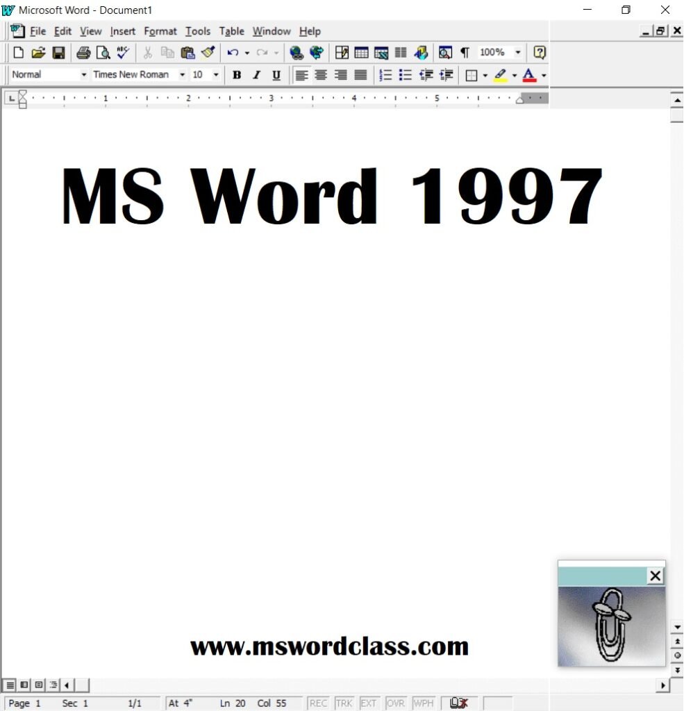 What is MS Word 1997 Edition