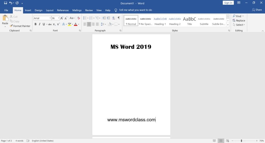 What is MS Word 2019 Edition