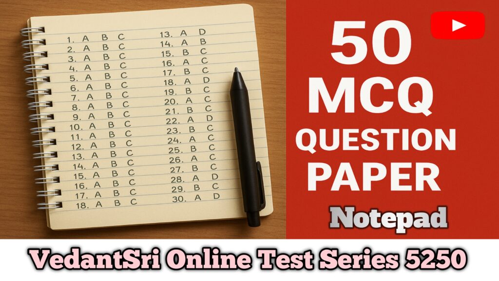 Notepad 50 MCQ Question Paper Online Test series 5250 - MS Word Class